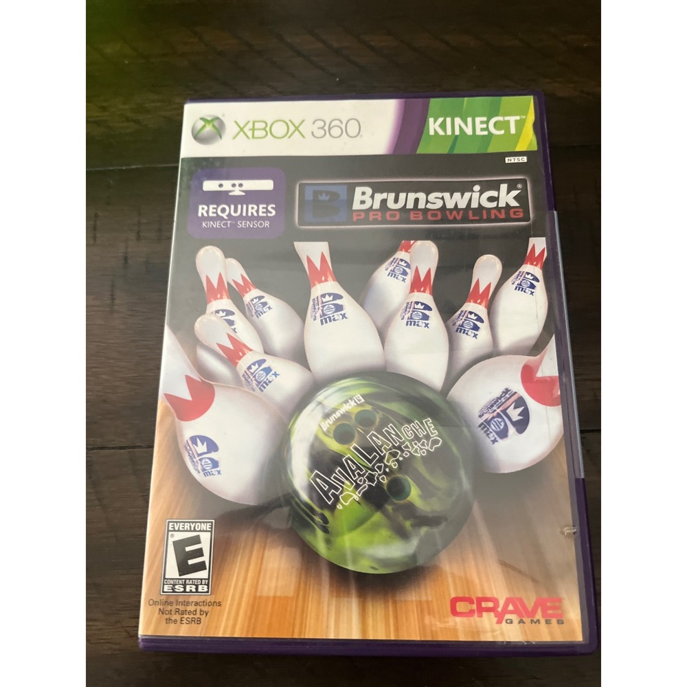 Brunswick Pro Bowling Xbox 360 Kinect Game Complete CIB Crave Games NTSC